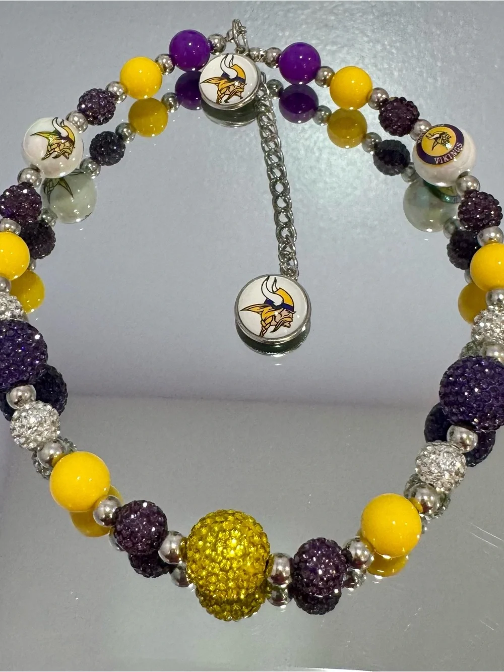 New Purple and Yellow Beaded Phone Chain